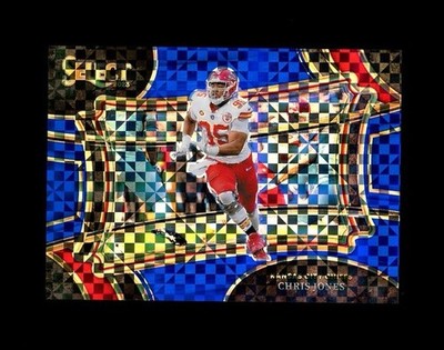 2023 Prizm BLUE PATTERN REFRACTOR FIELD LEVEL SP CHRIS JONES /49! KC CHIEFS STAR