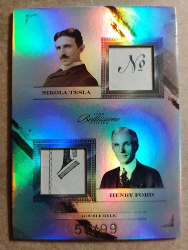 2023 Bellissimo Keepsake Card 127- Nikola Tesla - Henry Ford Dual Relic 57/99