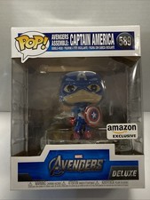 Funko Pop Deluxe Marvel Avengers Capitán América #589 Abovedado Exclusivo de Amazon