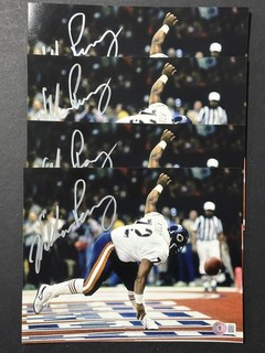 LOTTO di (4) foto calcio firmate William Perry Chicago Bears 8x10 AUTO BAS