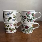 Portmeirion Botanic Garden Coffee Tea Cup Short 2.5" Lot of 4 Assorted Floral