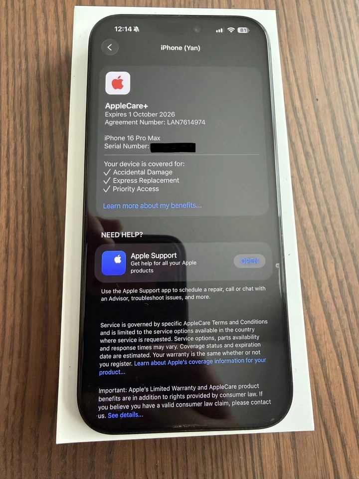 Apple iPhone 16 Pro Max - 256 GB - Black Titanium (Ohne Simlock) Apple Care+ - Bild 4 von 4