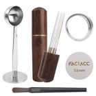 51mm Espresso Accessories Kit, Wdt Tool espresso, Dosing Funnel & Puck Screen.