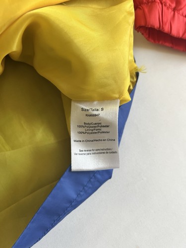 PACMAN Video Game Hoodie Windbreaker Jacket Colorblock Men’s Sz S Read - Picture 5 of 6