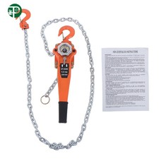 1.5 Ton Manual Lever Chain Hoist, 3300LB Capacity, 360° Hook, 10FT G80 Chain