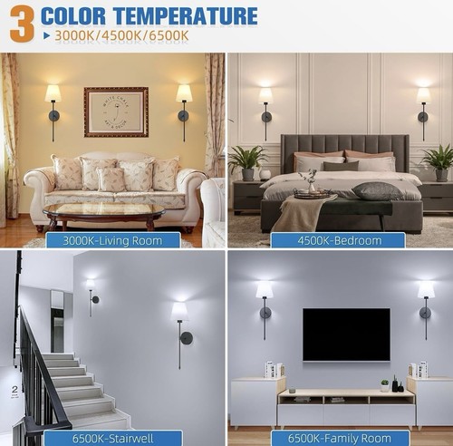 19.9 Inch Battery Operated Wall Sconce Set of 2 - Picture 4 of 7