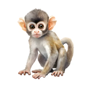 Monkey Ape Animal Jungle Self Adhesive Vinyl Sticker
