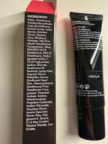 Concealer Foundation 2 in 1, Medium Color,  Double Effect, Quality Made in Italy - Picture 6 of 8