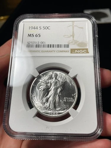 1944-S NGC MS65 Walking Liberty Half Dollar Rare Date