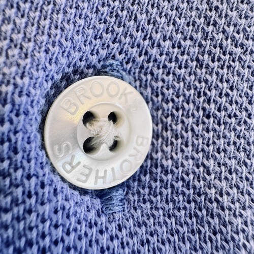 Camisa Polo Brooks Brothers Adulto Mediana Azul Informal 100% Algodón Oveja - Imagen 7 de 8