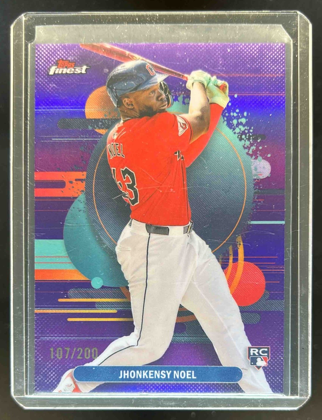 2025 Topps Finest Jhonkensy Noel Uncommon RC Purple Refractor #107/200 Guardians