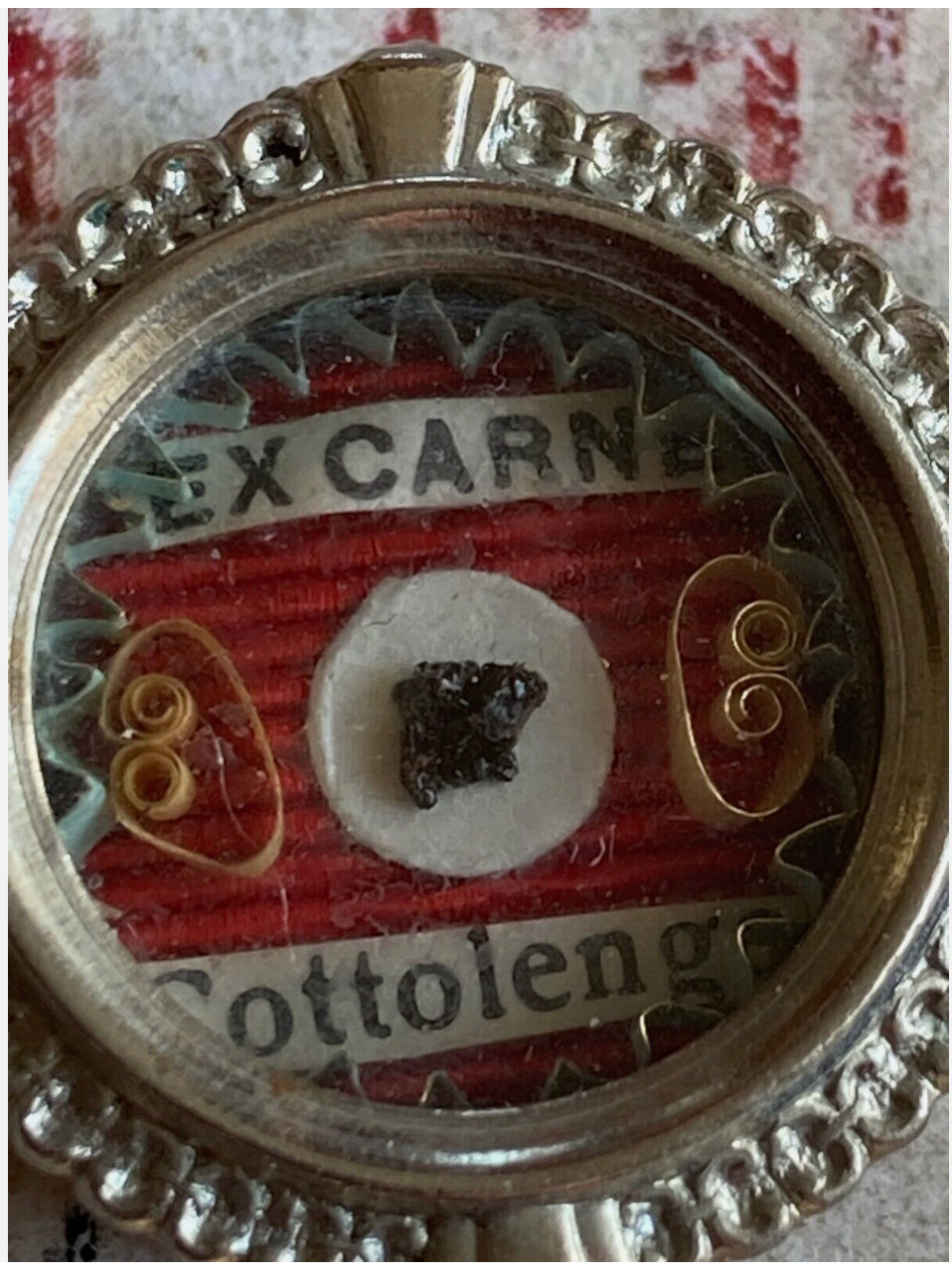RARA ANTICA RELIQUIA CLASSE 1' San Giuseppe Benedetto Cottolengo: Splendido SIGILLO DI CERA!