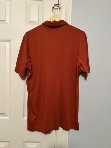 Peter Millar Mens Golf Polo 100% Pima Cotton Size Large Burnt Orange - Picture 2 of 6