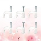 100 STÜCKE 10 MM Kunststoff Stahl Nagel Linie Karte Schnalle Kabel Organizer