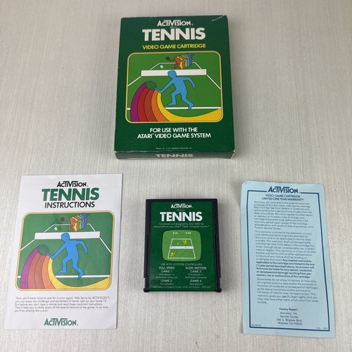 Tennis - Atari 2600 - Box, Manual, & Cartridge Activision