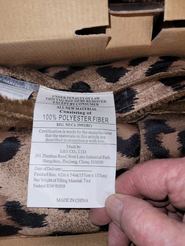 Charter Club 3-IN-1 BodyWrap Blanket, Leopard print ,Brand New -in the Box - Picture 5 of 6