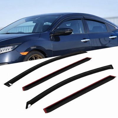 Window Visor Rain Guard 4pcs For Hyundai Kona 2017-2024 Tape-On Smoke Vent Shade