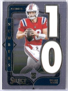 Drake Maye Rookie RC 2024 Panini Select Numbers Base #20 New England Patriots