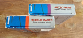 Lot 2 Jeux Yeno Super Cassette Vision Astro Wars 1 + Wheelie Racer 8 notice boit