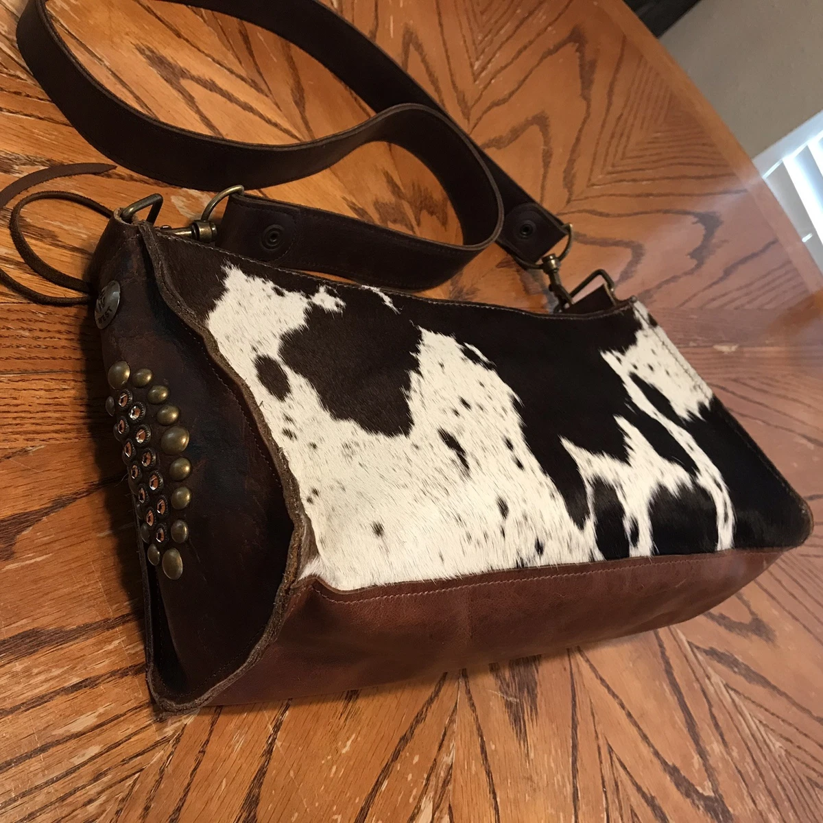 Two Bar West Leather Exterior Shoulder Bag Bags & Handbags for