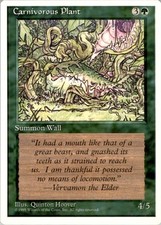 1995 Magic The Gathering Fourth Edition Carnivorous Plant #235 Light Play