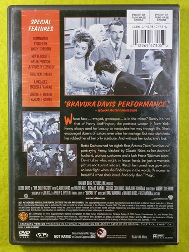 Mr. Skeffington (DVD, 1944) Bette Davis Claude Rains Warner Classic Romance OOP - Picture 2 of 9
