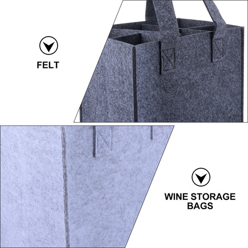Bolsas de almacenamiento de botellas de vino de fieltro de 2 piezas bolsa porta bolsa de vino de fieltro - Imagen 11 de 12