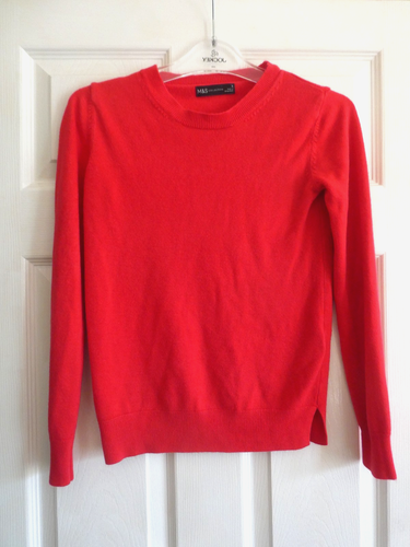 Gebrauchter Marks and Spencer Damenpullover Größe 8 Rundhals Langarm