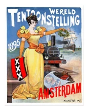 Vintage Amsterdam 1895 Poster Wall Art Premium Quality Fine Art Print