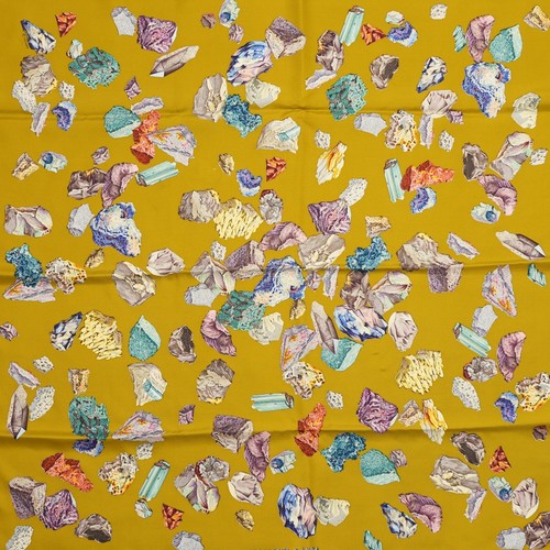 Hermes "mineraux" Carre90 Silk100%Scarf Vintage Rare Cleaned - Picture 8 of 21