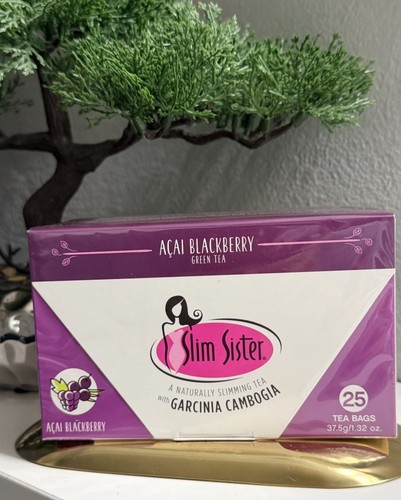 Slim Sister Slimming Acai Blackberry Green Tea w/Garcinia Gambogia Exp 2/27 - Picture 2 of 3