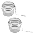  2 Pcs Loser Tee Sieb Kugel Wiederverwendbarer -Infuser Edelstahlfilter