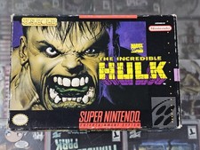 The Incredible Hulk (Super Nintendo SNES, 1994) Complete CIB Game w/ Manual Box