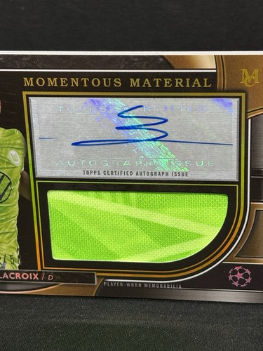 2021-22 Museum Collection Momentous Material Maxence Lacroix Autograph Worn /50 - Picture 7 of 13