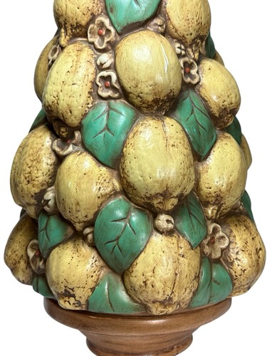 Vintage Jamar Mallory Studio 1966 Ceramic Hand Painted Lemon Topiary Centerpiece - Picture 9 of 23