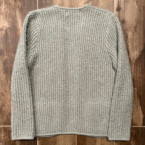 Cárdigan vintage Sideffects para mujer L gris acrílico tejido años 80 suéter - Imagen 4 de 5