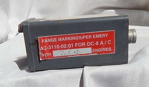Instrumento indicador indicador N2 RPM avión comercial Douglas DC-8 piloto - Imagen 2 de 3