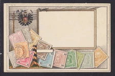 Zieher #6 unused PPC. Stamps of Austria, embossed