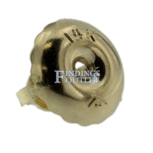 14k Gelbgold Rund Ohrstecker Montage Einstellung Schraube Rückpfosten 4 Zinken - Bild 28 von 40