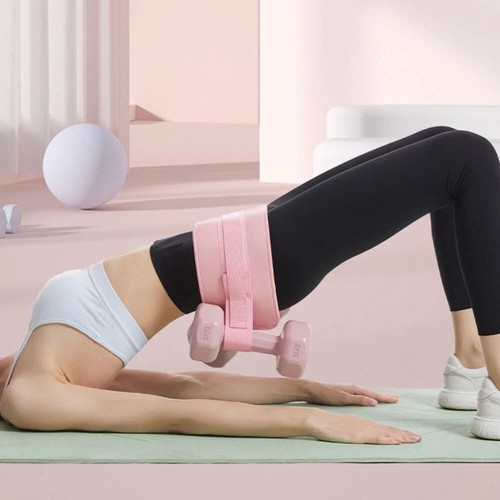 Nylon Chloroprene Rubber Dumbbell Booty Belt Black Belt-Hip  Home Workouts - Picture 1 of 12