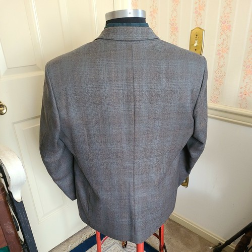Men's 44R Blazer Gray Remo Mantelli Suit Jacket Sport Coat Business Career - Picture 5 of 10