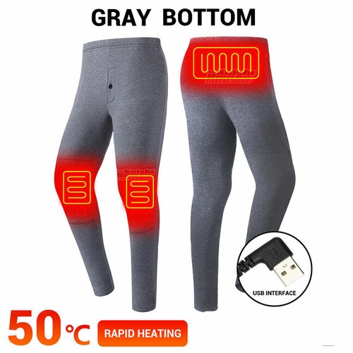 Pigiama termico intimo riscaldato elettrico USB invernale lungo Johns top fondo pantaloni - Foto 18 di 18