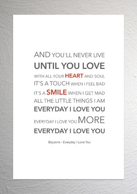 Boyzone Everyday I Love You Colour Print Poster Art Ebay