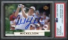 PHIL MICKELSON SIGNED 2002 UPPER DECK GOLF ROOKIE CARD #41 PSA/DNA AUTO 10