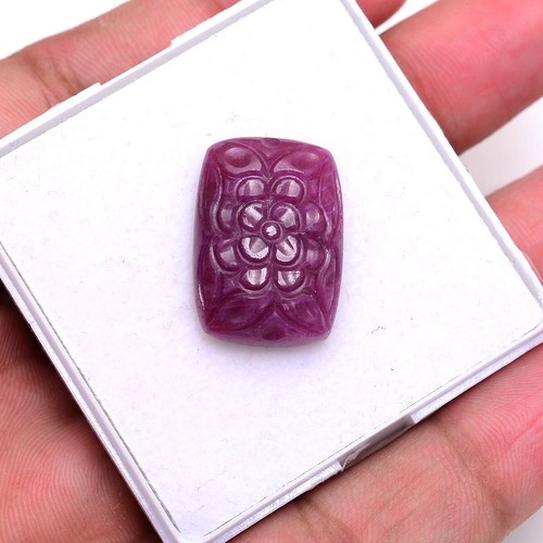 Natural Unheated Ruby Moghul Carved 33.80 Cts Magnificent Red Loose Gemstone - Picture 6 of 8