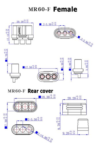 1/5/10 Stück MT30 Stecker auf XT90-S Buchse vergoldet Stecker Adapter Batteriestecker - Bild 14 von 41