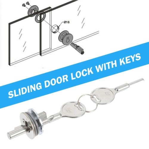 Display Case Sliding Glass Door Lock With Keys Counter Jewelry Cabinet Hardware - Picture 23 of 24