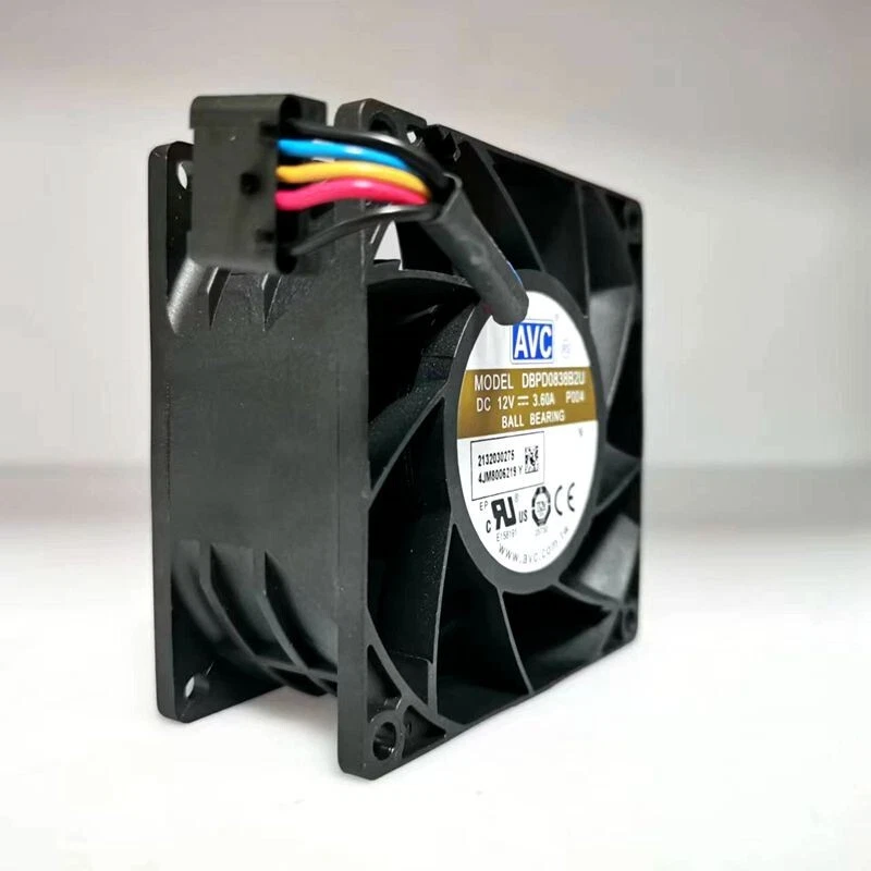 1X NEW AVC DBPD0838B2U 8038 8CM 12V 3.6A PWM Ball Bearing Server Cooling Fan - Image 3 of 4