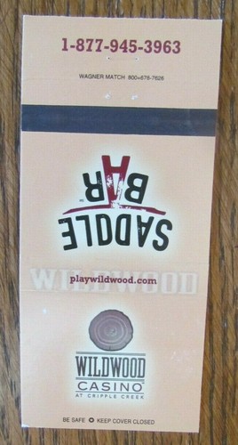 COLORADO CASINO MATCHBOOK COVER: WILDWOOD CRIPPLE CREEK, CO EMPTY MATCHCOVER -D4