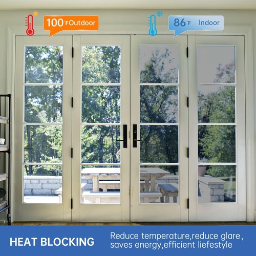 One Way Privacy Window Film for Windows So You Can't See in 17.7"X78.7" Grey ... - Afbeelding 4 van 7